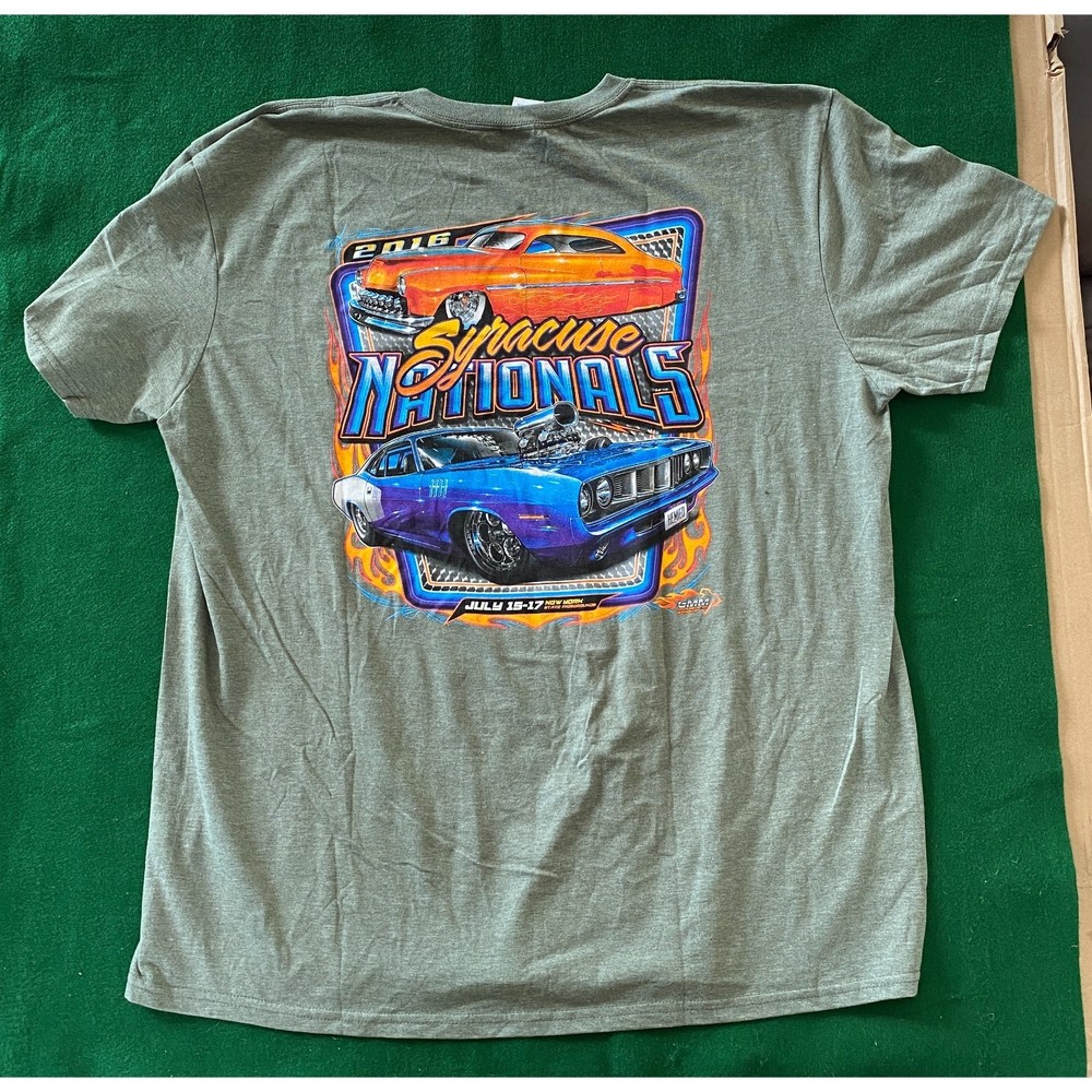 Muscle Car Tee Mercury Cougar Barracuda Hemi Cuda Size 2XL Gray